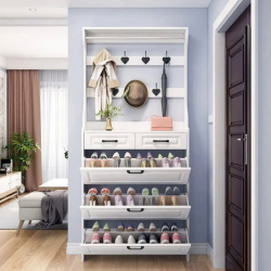 Multi-Function Hallway Shoe Cabinet with Coat Rack (24cm Slim Design) Multi-Function Hallway Shoe Cabinet with Coat Rack (24cm Slim Design)