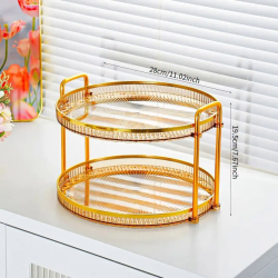 Luxury 2 Tier Round Serving & Storage Tray