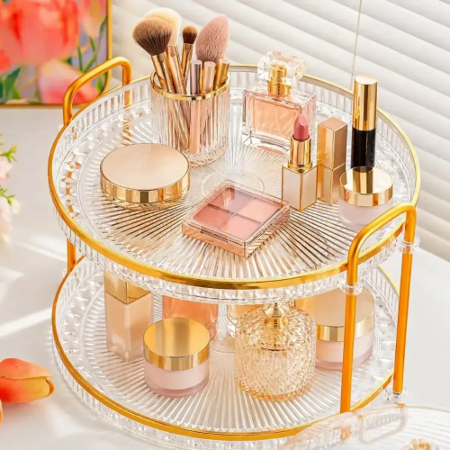 Luxury 2 Tier Round Serving & Storage Tray