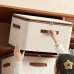 Foldable Fabric Storage Box with Cover and Handle