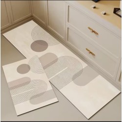 2pcs Kitchen Mat with Anti-Slip Rubber