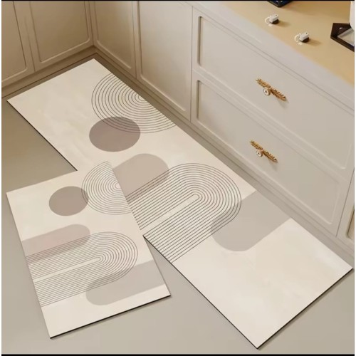 2pcs Kitchen Mat with Anti-Slip Rubber