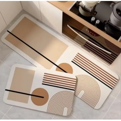 2pcs Kitchen Mat with Anti-Slip Rubber