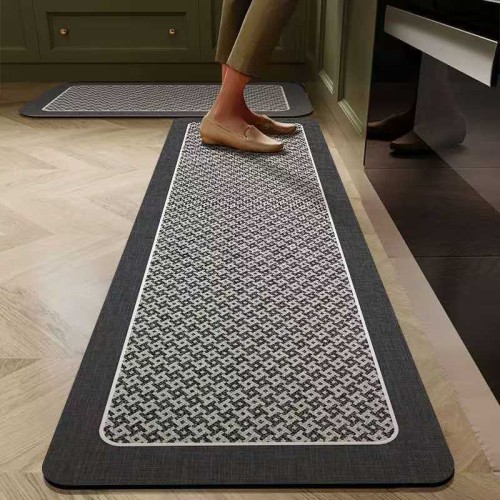 2pcs Absorbent Rubber Bottom Antislip Kitchen Mat