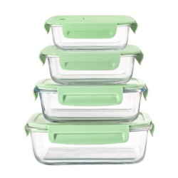 4 pcs glass food container set 4 pcs glass food container set