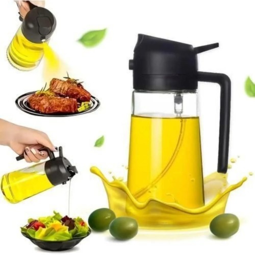 2in 1 Oil Dispenser – Dual Spray & Pour Bottle for Cooking, Baking & Grilling
