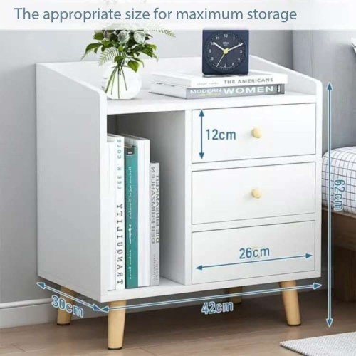 Modern White Bedside Table/Nightstand Modern White Bedside Table/Nightstand