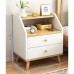 Modern Minimalist Tapered 2-Drawer Bed Side Table