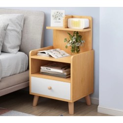 Modern Oak Design Nightstand/Bedside Table with Drawer