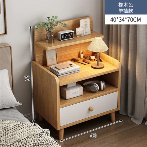 Modern Oak Design Nightstand/Bedside Table with Drawer