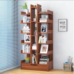 Multipurpose Bamboo Bookshelf with Drawer