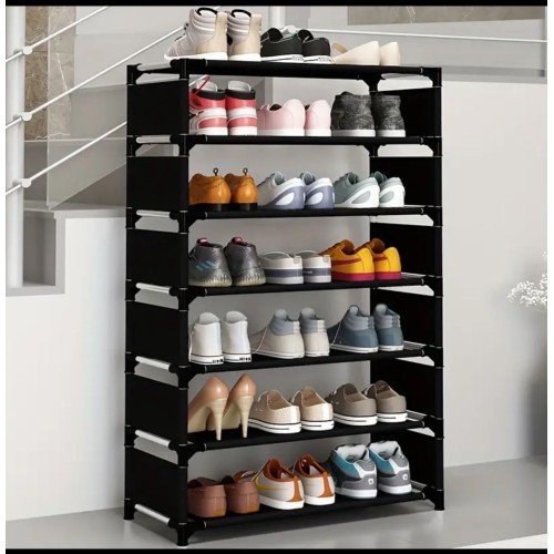 7 Tier Shoe Rack – Space-Saving Steel Shoe Organizer