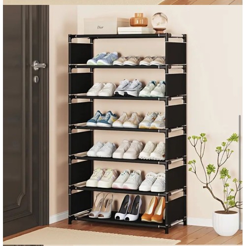 7 Tier Shoe Rack – Space-Saving Steel Shoe Organizer
