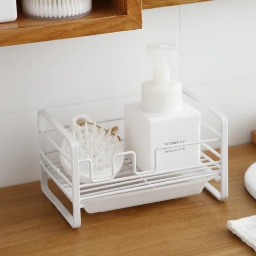 Sink Caddy with Draining Tray for Kitchen Storage