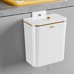 Wall-Mounted Trash Can With Lid