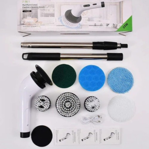 Rechargeable 7-in-1 Spin Scrubber Brush