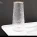 Glass Flower Vase With Gold Rim