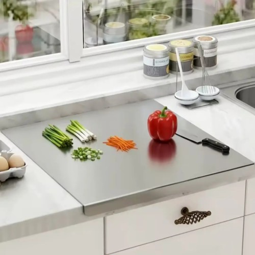 Heavy-Duty Stainless Steel Chopping Board Heavy-Duty Stainless Steel Chopping Board