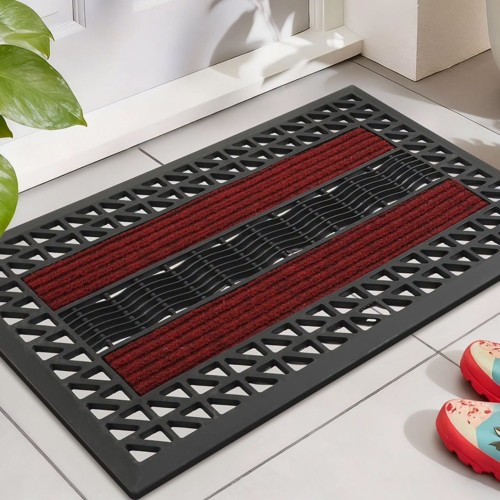 3D Hollow Oval Entryway Doormat