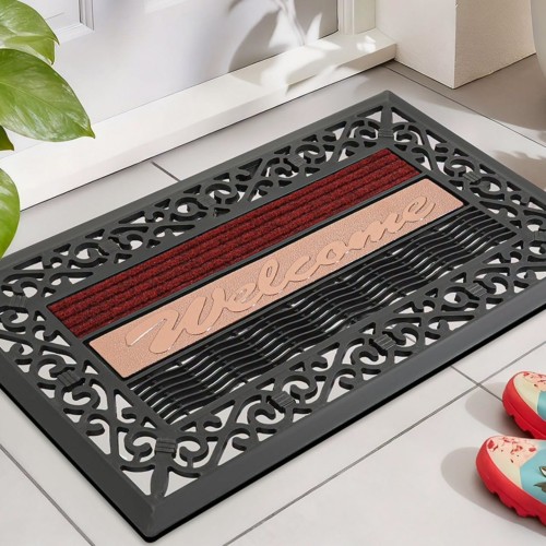 3D Hollow Oval Entryway Doormat