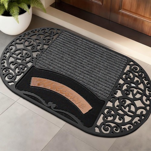 3D Hollow Oval Entryway Doormat