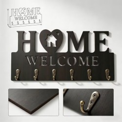 Wall-Mounted Wooden Key Holder