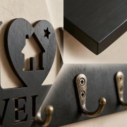 Wall-Mounted Wooden Key Holder