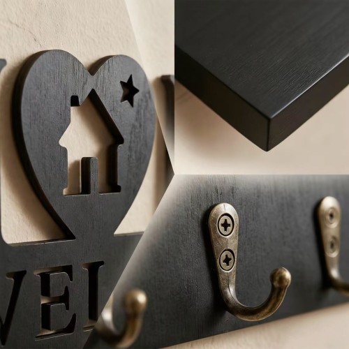 Wall-Mounted Wooden Key Holder