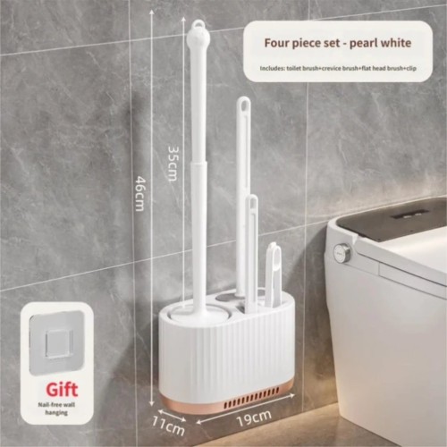 4-In-1 Wall-Mounted Multi-Functional Toilet Brush Set