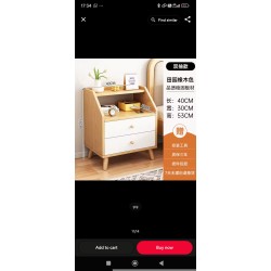 Modern Minimalist Tapered 2-Drawer BedSide Table
