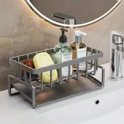5-in-1 Kitchen Caddy with Water Draining Tray – Smart Organizer for a Cleaner Home