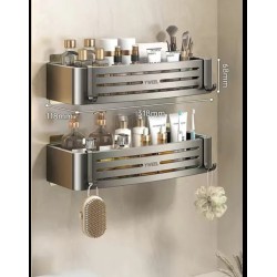 2pcs Aluminum Bathroom Shelves – Stylish, Durable & Space-Saving Storage