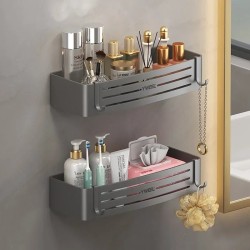 2pcs Aluminum Bathroom Shelves – Stylish, Durable & Space-Saving Storage