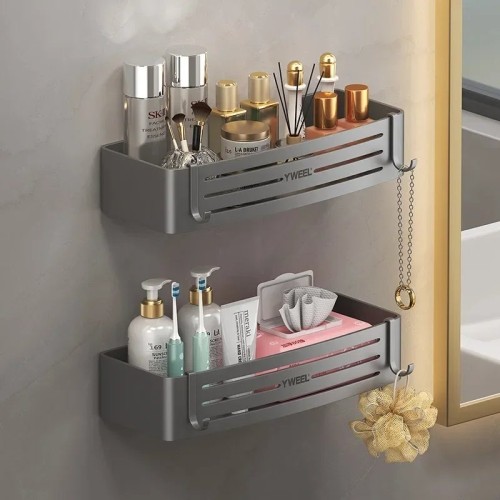 2pcs Aluminum Bathroom Shelves – Stylish, Durable & Space-Saving Storage 2pcs Aluminum Bathroom Shelves – Stylish, Durable & Space-Saving Storage