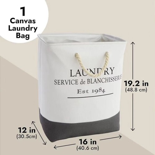 Canvas Laundry Basket - Multi-Purpose with Handle Canvas Laundry Basket - Multi-Purpose with Handle