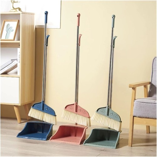 Elegant Standing Dust Broom with Dust Pan Set – Effortless Cleaning Made Simple Elegant Standing Dust Broom with Dust Pan Set – Effortless Cleaning Made Simple