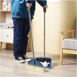 Elegant Standing Dust Broom with Dust Pan Set – Effortless Cleaning Made Simple