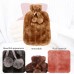 Hot Water Bottle with Faux Fleece Cover