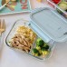 High Borosilicate Glass Partitioned Lunchbox – 1050ml Microwave-Safe Food Container with Dual Compartments
