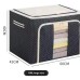 100L Zipped Storage Box Wardrobe Organizer – Large Foldable Waterproof Clothes Storage Bag with Clear Window 100L Zipped Storage Box Wardrobe Organizer – Large Foldable Waterproof Clothes Storage Bag with Clear Window