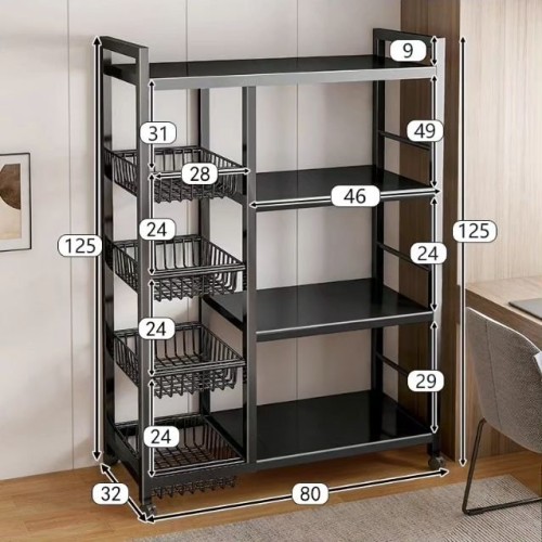 Multifunctional Strong Metallic Kitchen Rack