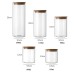 Round Bamboo Lid Glass Jars Set Round Bamboo Lid Glass Jars Set