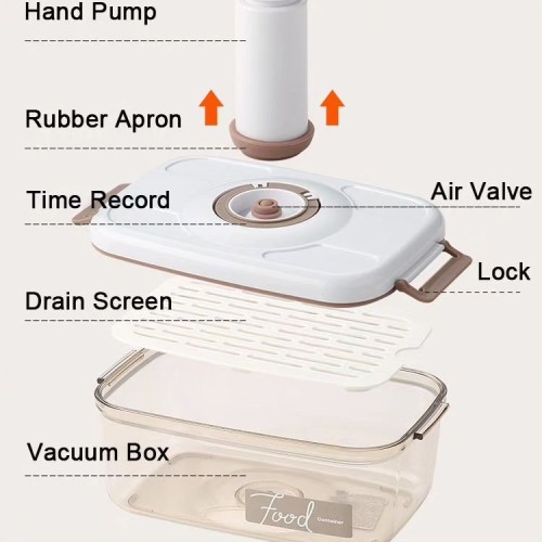 2pcs Food Vacuum Storage Containers 2pcs Food Vacuum Storage Containers