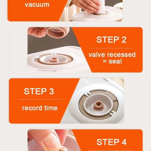 2pcs Food Vacuum Storage Containers 2pcs Food Vacuum Storage Containers
