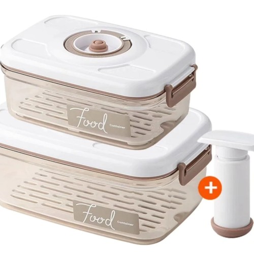 2pcs Food Vacuum Storage Containers 2pcs Food Vacuum Storage Containers