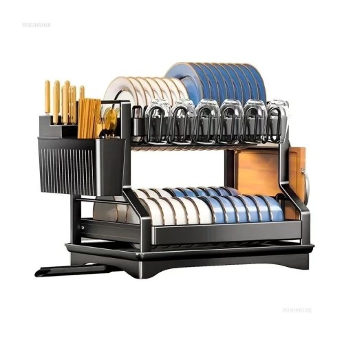 Premium Two-Tier Dish Drying Rack Premium Two-Tier Dish Drying Rack