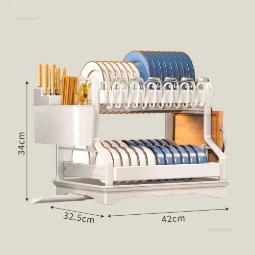 Premium Two-Tier Dish Drying Rack Premium Two-Tier Dish Drying Rack