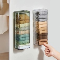 Large Capacity Wall-Mounted Dustproof Storage Box with Clear Visible Hollow Bottom