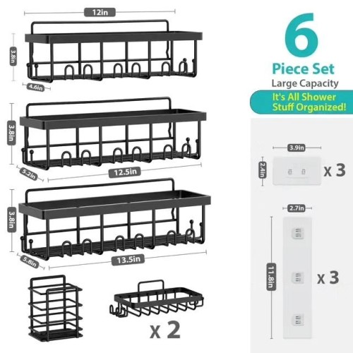 6pcs Set Shower Caddy Shelf/Bathroom Organizer 6pcs Set Shower Caddy Shelf/Bathroom Organizer