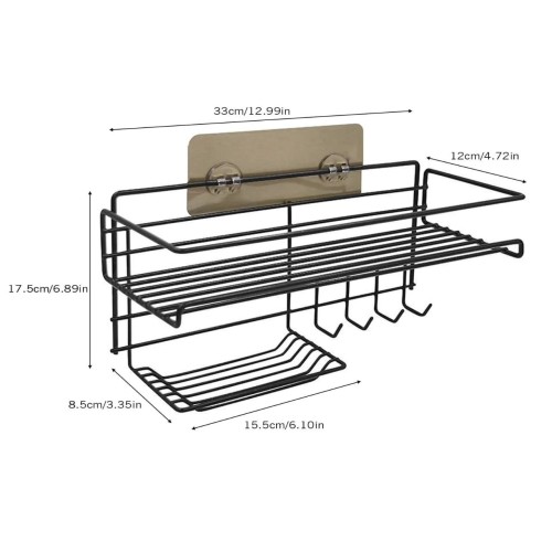 Heavy Duty Rectangular Self-Adhesive Bathroom Rack Heavy Duty Rectangular Self-Adhesive Bathroom Rack